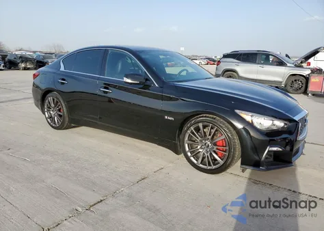 2018 Infiniti Q50 Red Sport 400 из США, поврежденный, VIN JN1FV7AP0JM460921